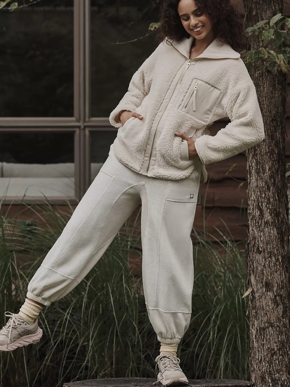 Varley Myla High Pile Fleece Jacket View 3